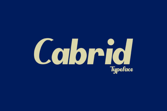 Cabrid: A Bold Display Font for Creative Craft Projects