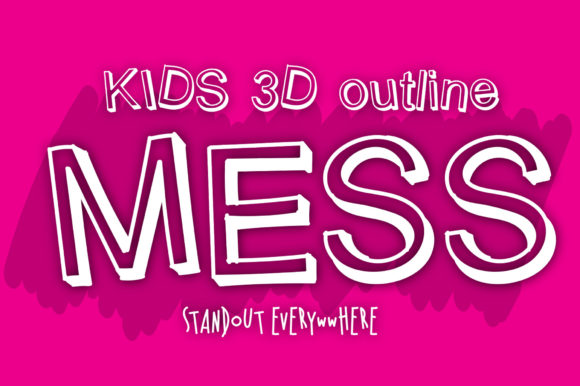 Kids 3D Outline Mess Font: A Designer's Hands-On Review