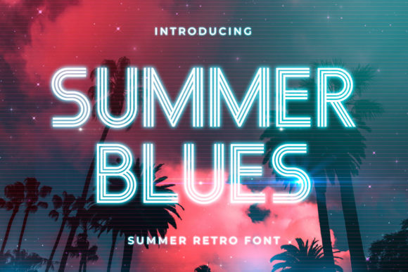 Summer Blues: A Retro Display Font for Your Digital Projects